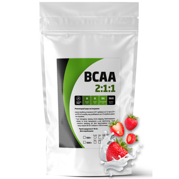 ВСАА 2:1:1 1 кг полуниця