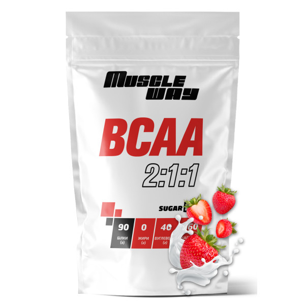 ВСАА 2:1:1 полуниця 500 г MuscleWay