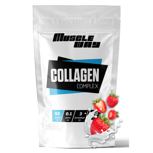 Гідролізований колаген 500 г полуниця MuscleWay
