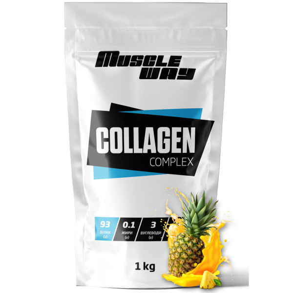 Гідролізований колаген 1 кг ананас MuscleWay
