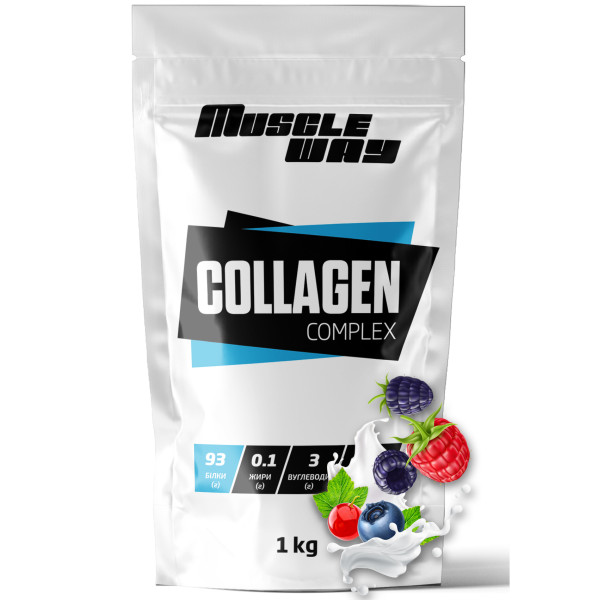 Гідролізований колаген 1 кг лісова ягода MuscleWay