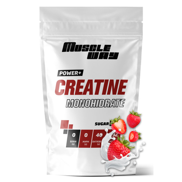 Креатин моногідрат 500 г полуниця MuscleWay