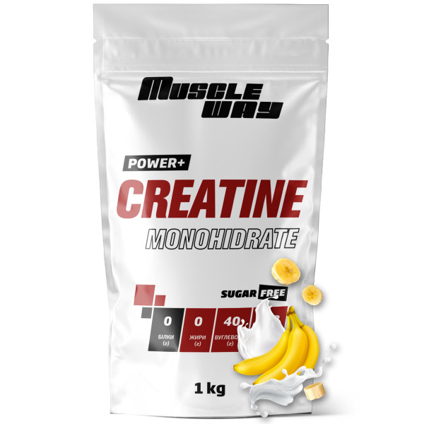 Креатин моногідрат 1 кг банан MuscleWay