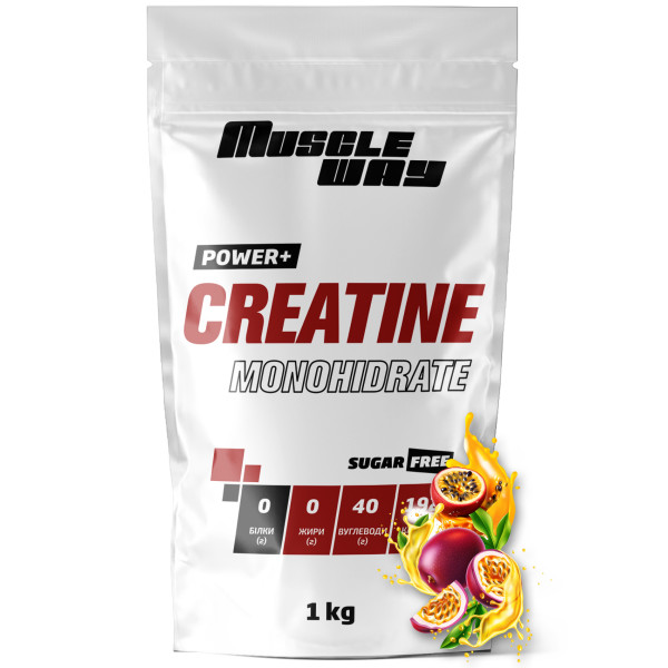 Креатин моногідрат 1 кг маракуя MuscleWay