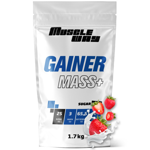 Гейнер 1,7 кг полуниця MuscleWay