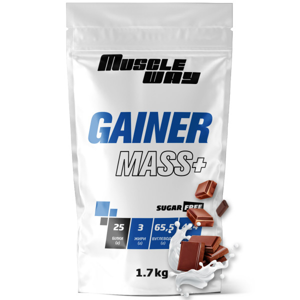 Гейнер 1,7 кг молочний шоколад MuscleWay