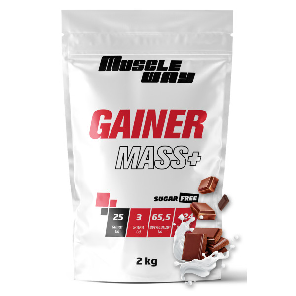 Гейнер 2 кг молочний шоколад MuscleWay