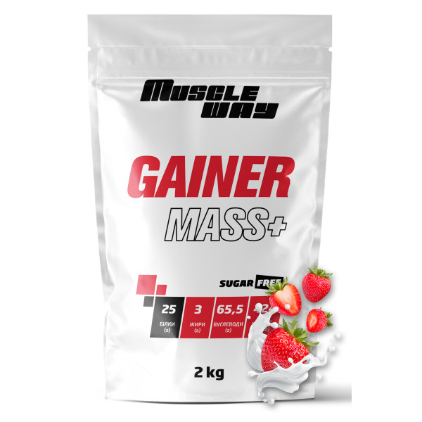 Гейнер 2 кг полуниця MuscleWay