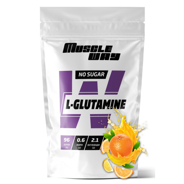 L-глютамін 500 г апельсин MuscleWay