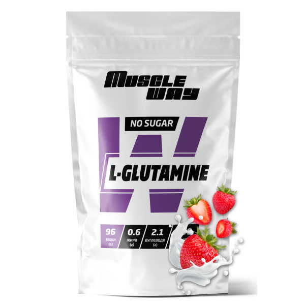 L-глютамін 500 г полуниця MuscleWay