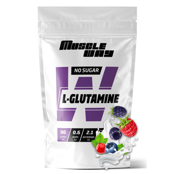 L-глютамін 500 г лісова ягода MuscleWay
