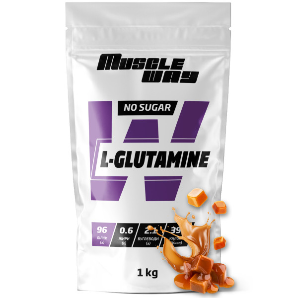 L-глютамін 1 кг карамель MuscleWay