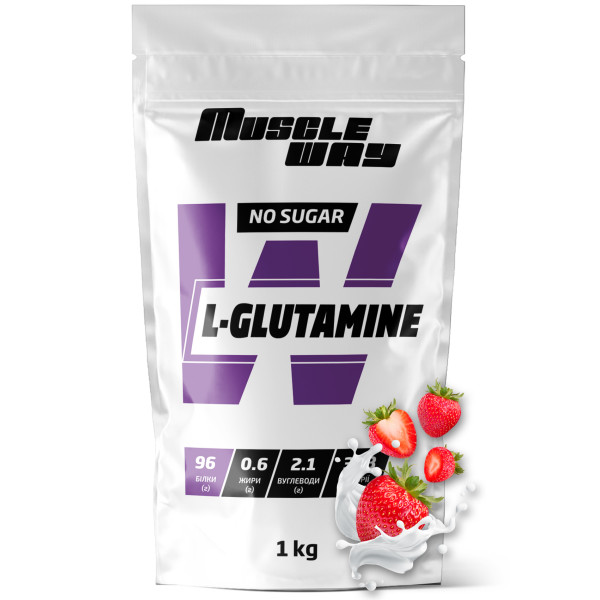 L-глютамін 1 кг полуниця MuscleWay