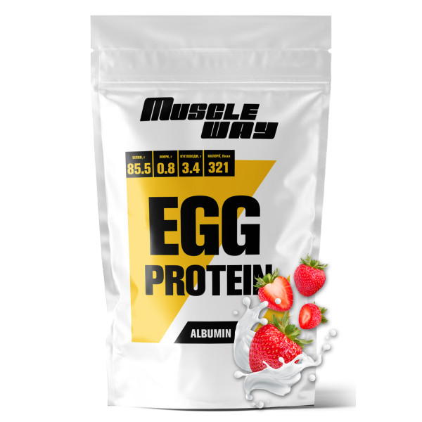 Протеїн яєчний (Альбумін) 500 гр полуниця MuscleWay