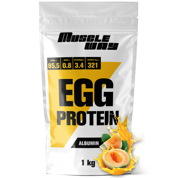 Протеїн яєчний (Альбумін) 1 кг диня MuscleWay