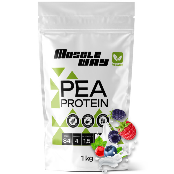Гороховий протеїн 1 кг лісова ягода MuscleWay