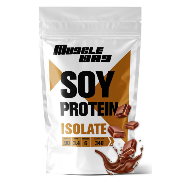 Соєвий ізолят 90% 500 гр шоколад MuscleWay