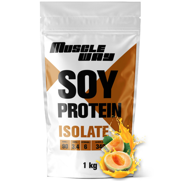 Соєвий ізолят 90% 1 кг диня MuscleWay