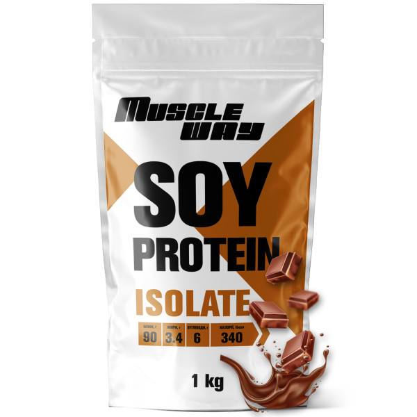 Соєвий ізолят 90% 1 кг шоколад MuscleWay