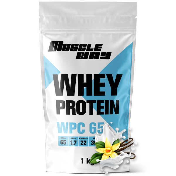 Протеїн сироватковий КСБ 65 1 кг ваніль MuscleWay