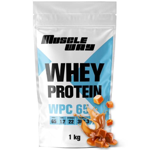 Протеїн сироватковий КСБ 65 1 кг карамель MuscleWay