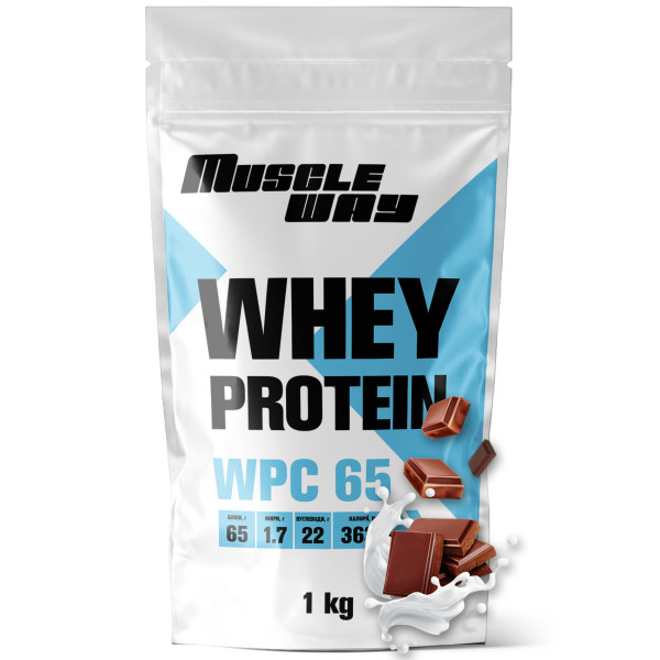 Протеїн сироватковий КСБ 65 1 кг молочний шоколад MuscleWay