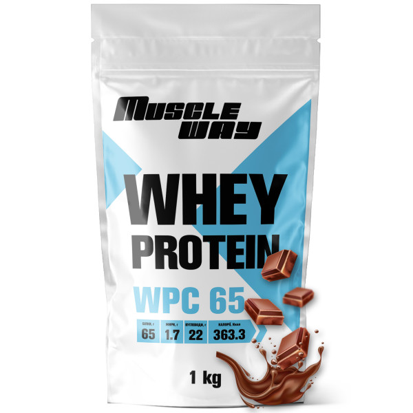 Протеїн сироватковий КСБ 65 1 кг шоколад MuscleWay 