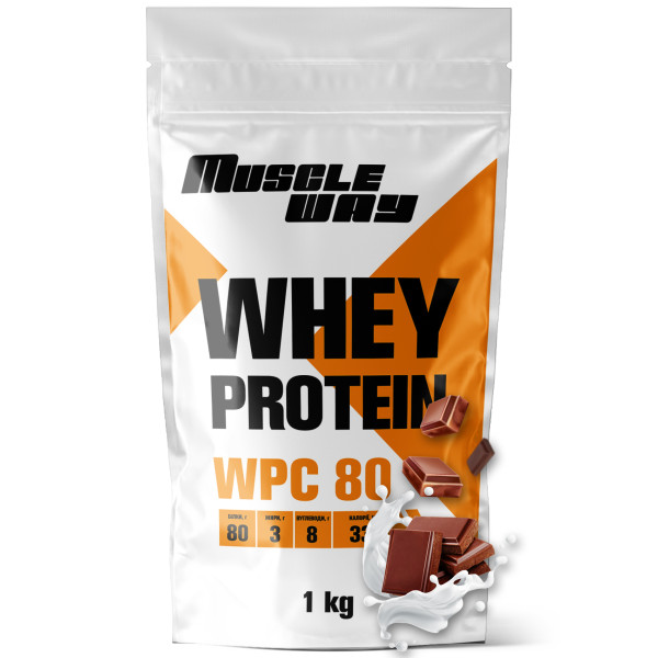 Сироватковий протеїн КСБ-80 1 кг молочний шоколад MuscleWay