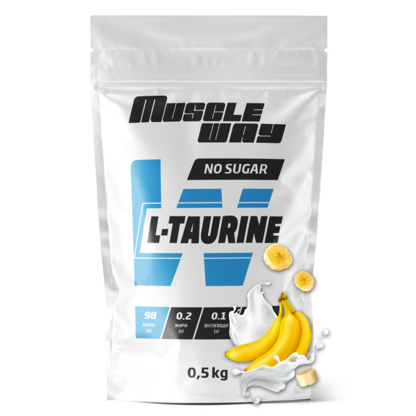 L-таурин 500 г банан MuscleWay