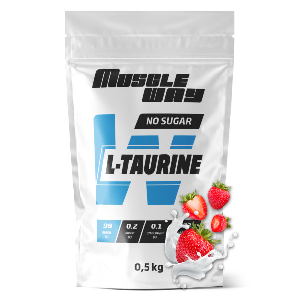 L-таурин 500 г полуниця MuscleWay