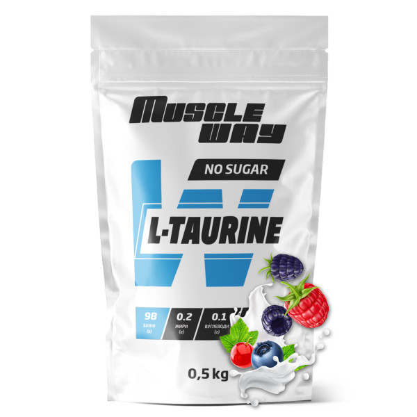 L-таурин 500 г лісова ягода MuscleWay