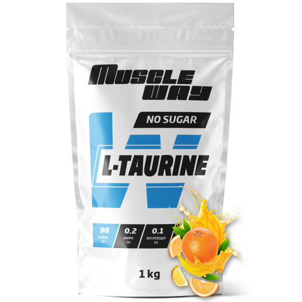 L-таурин 1 кг апельсин MuscleWay